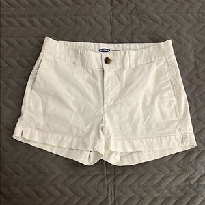 EUC Old Navy White Flat Front High Waist Shorts
